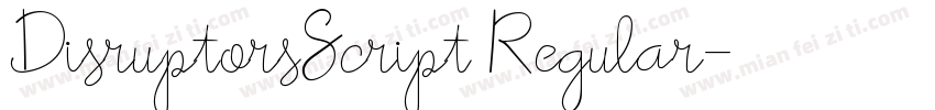 DisruptorsScript Regular字体转换